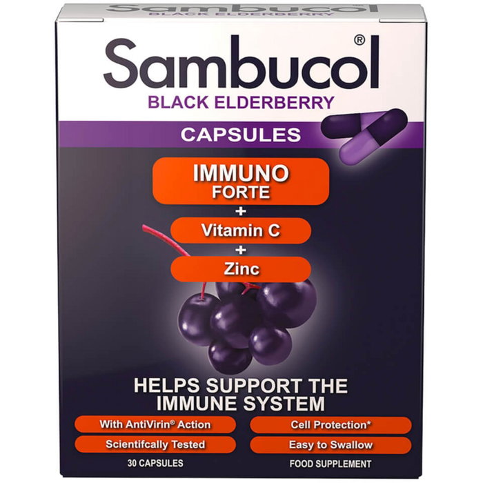 Immuno Forte+, Vitamin C + Zinc, Apoye el sistema inmunológico, Cápsulas, 30 cápsulas